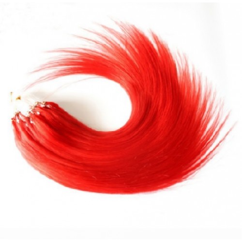 Micro Loop Hair Extensions 20" set of 10 Pieces (Red)