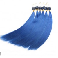 Micro Loop Hair Extensions 20" set of 10 Pieces (Blue)
