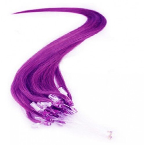 Micro Loop Hair Extensions 20" set of 10 Pieces (purple)