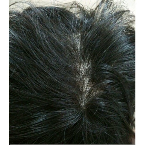 Silk skin base Mens Toupee/ Gents Wig 9"x7"